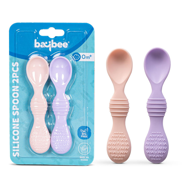 Silicone Baby Spoon Set for Baby Feeding, Non Toxic BPA Free Training Feeding Spoon