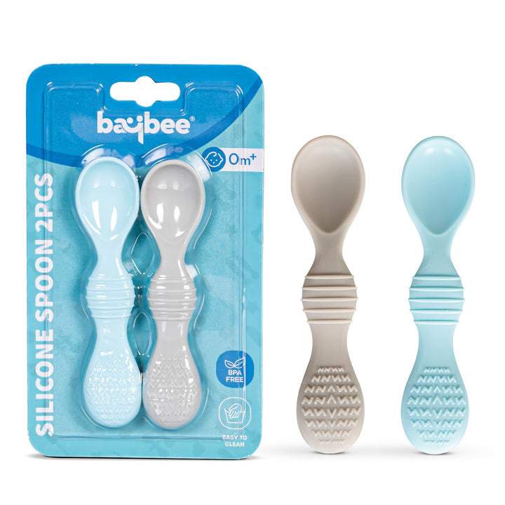 Silicone Baby Spoon Set for Baby Feeding, Non Toxic BPA Free Training Feeding Spoon