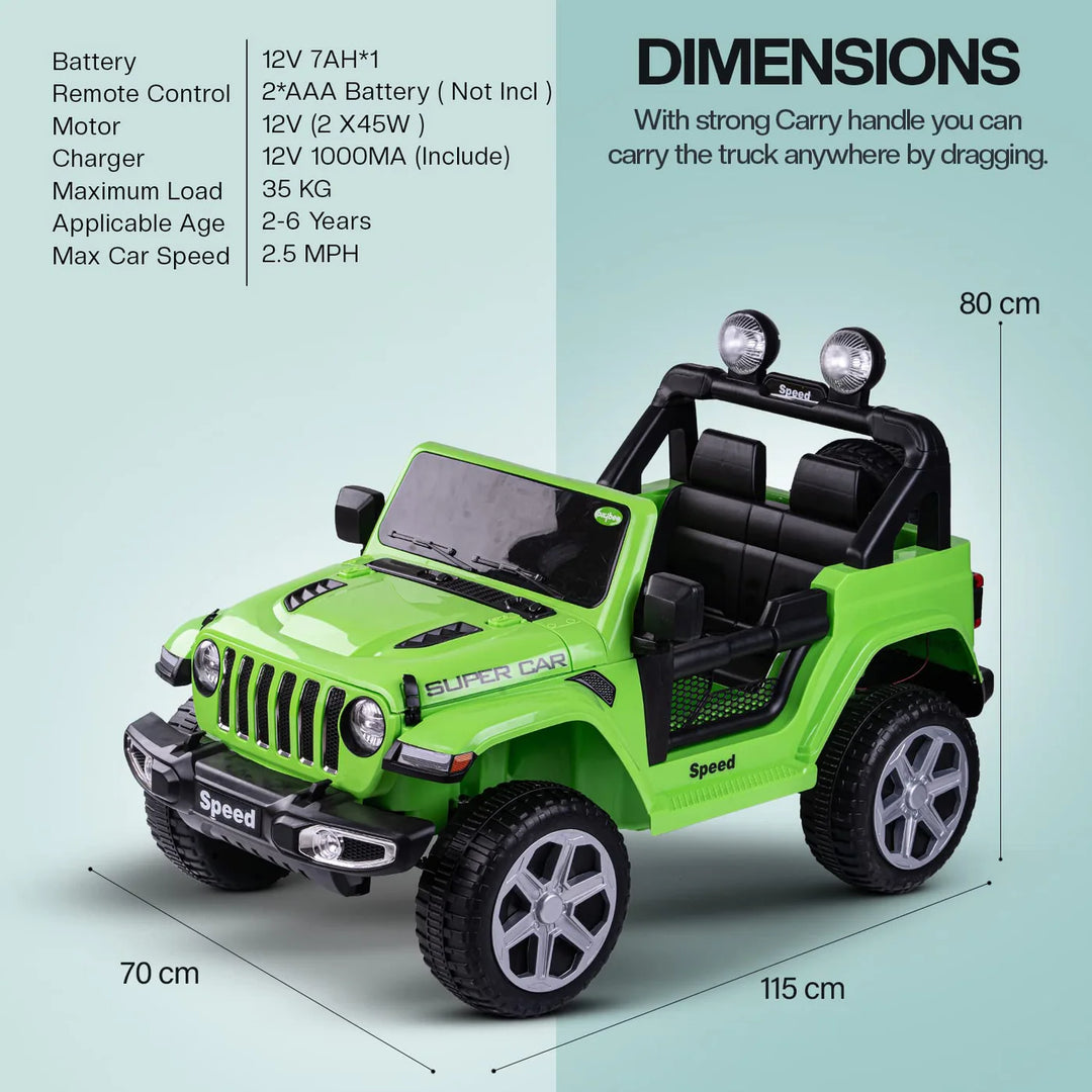 Robicun Battery Operated Car Jeep for Kids, Ride on Toy Kids Car