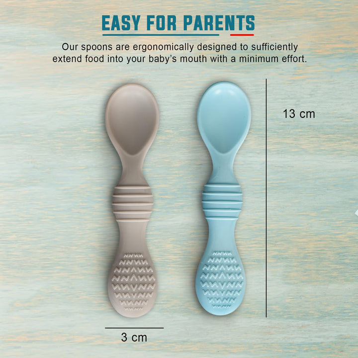 Silicone Baby Spoon Set for Baby Feeding, Non Toxic BPA Free Training Feeding Spoon