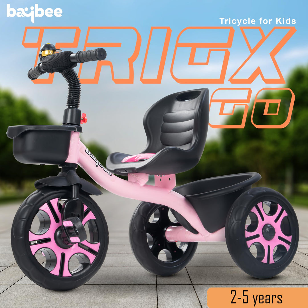 Trixg Baby Tricycle for Kids, Smart Plug & Play Kids Cycle with Eva Wheels,for Kids 2 to 5 Years Boy Girl