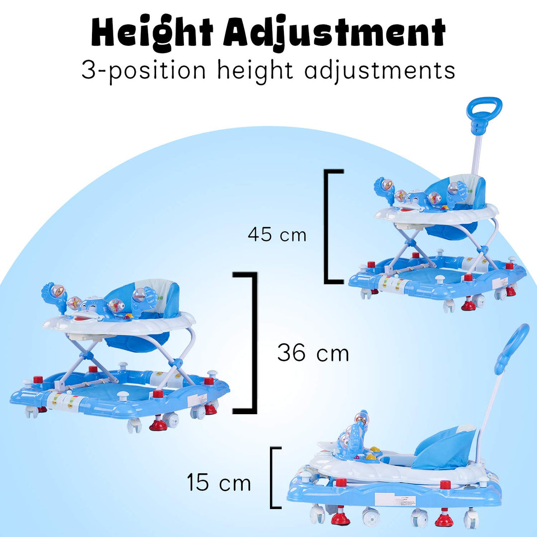 Cheezy Baby Walker Cum Rocker for Baby, Kids Walker with Height Adjustable