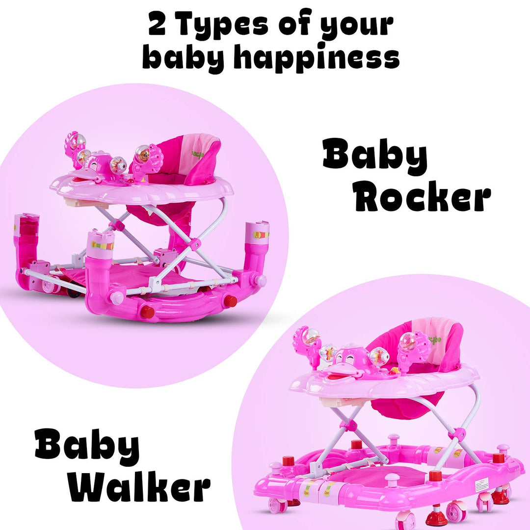 Cheezy Baby Walker Cum Rocker for Baby, Kids Walker with Height Adjustable