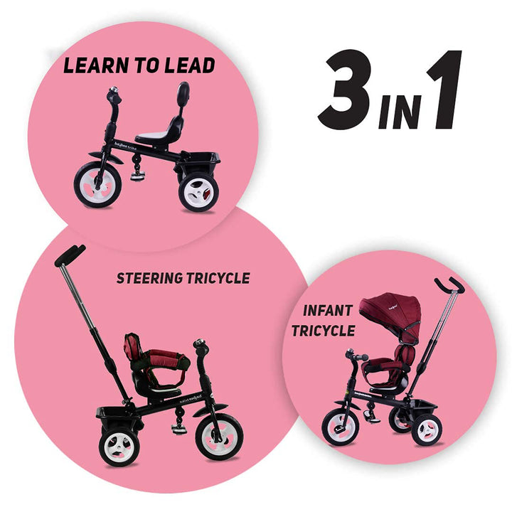 Sportz Trikes Tricycle for Kids, Baby Cycle with Parental Adjust Push Handle