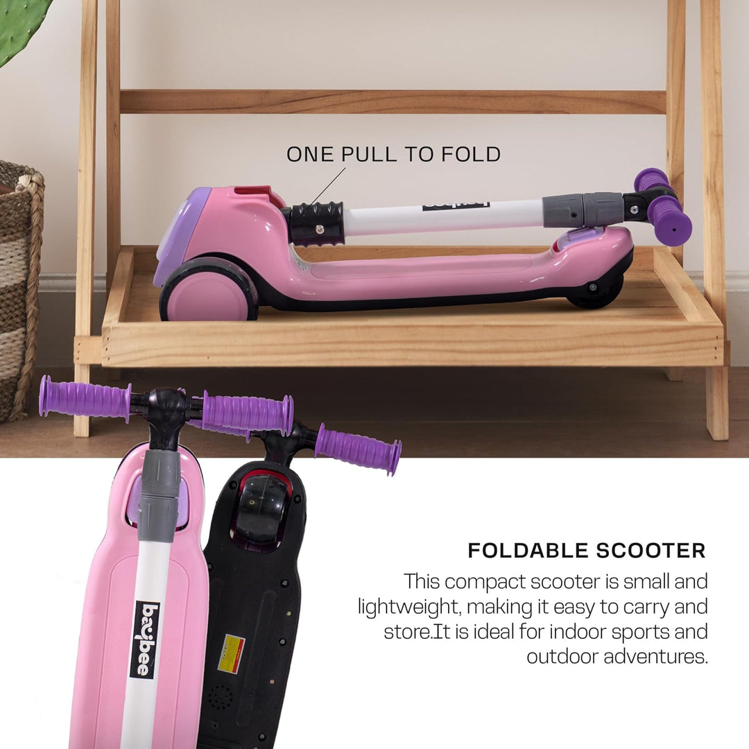 Dusty Kick Scooter for Kids, 3 Wheel Kids Scooter with Foldable & Height Adjustable Handle,  Skate Scooter for Kids 3-12 Years Boys Girls