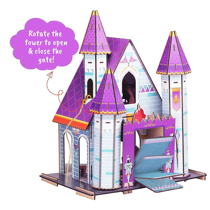 Webby Knightingale Wooden Castle Doll House for Girls & Boys, Kids Toy