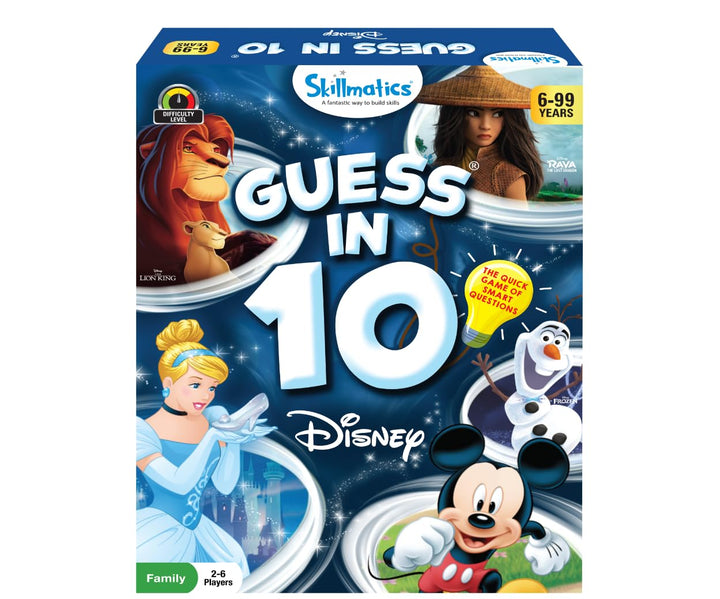 Skillmatics Disney Card Game - Guess in 10, Gifts for Ages 6 and Up, Super Fun Mickey Mouse, Lion King Game for Kids