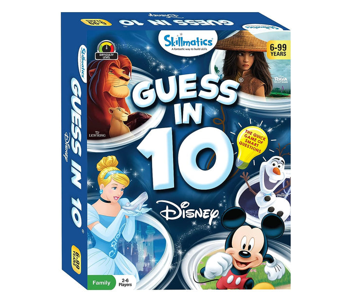 Skillmatics Disney Card Game - Guess in 10, Gifts for Ages 6 and Up, Super Fun Mickey Mouse, Lion King Game for Kids