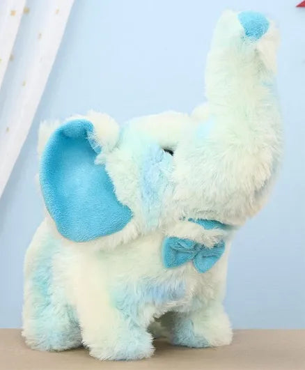 Musical Poochie Ellephant Rainbow Blue - Height 20.5 cm