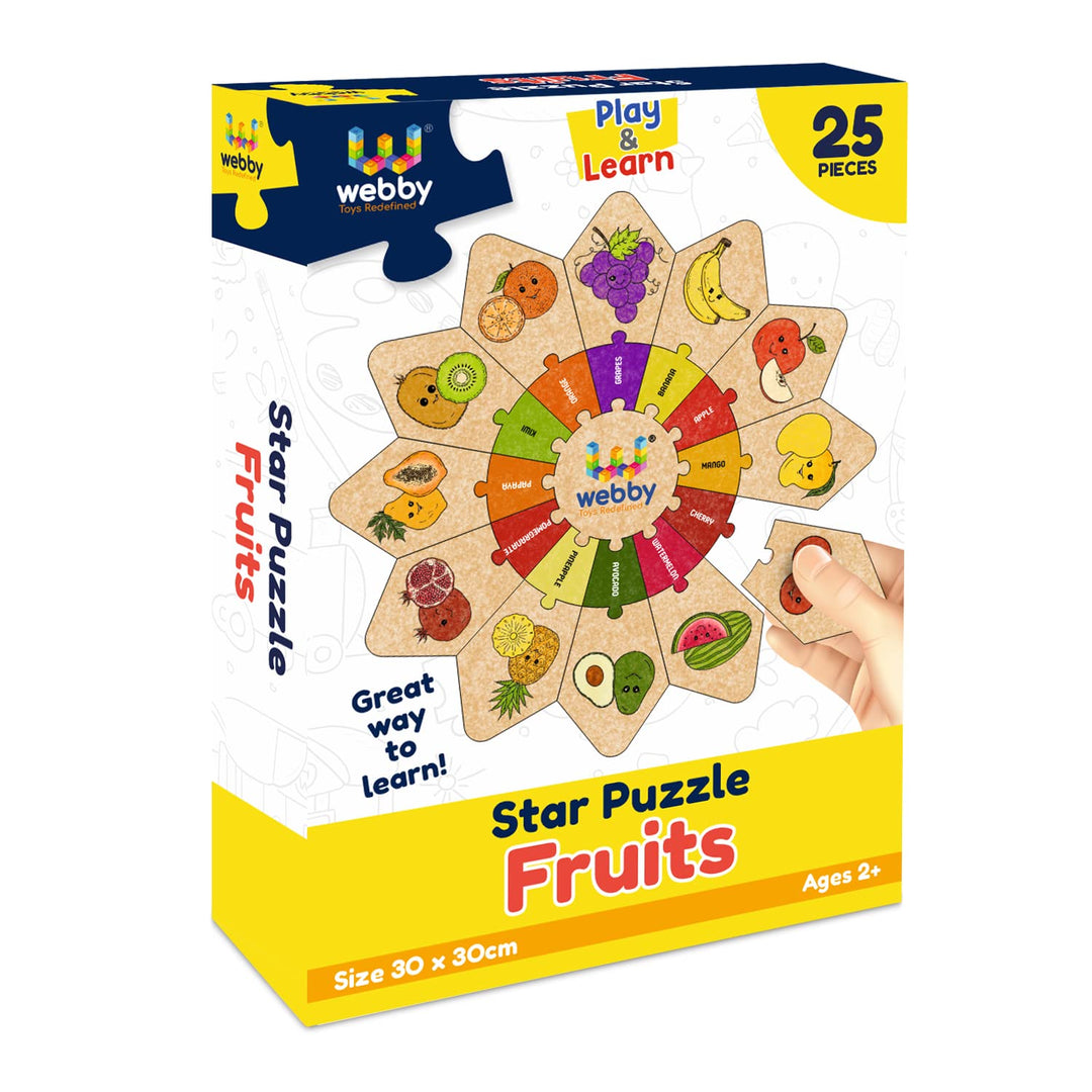 Webby Fruits - Star Jigsaw Puzzle, Montessori Early Educational