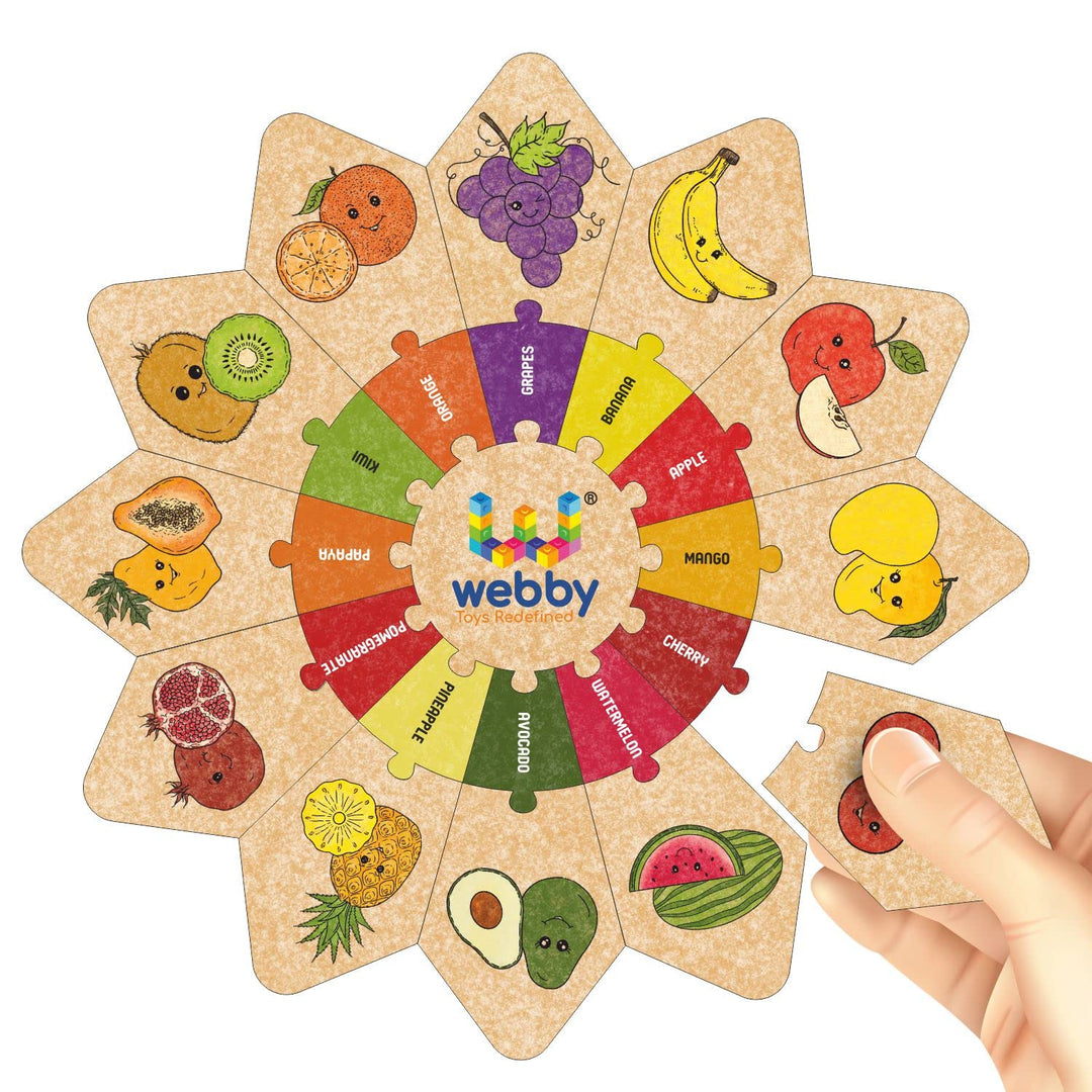 Webby Fruits - Star Jigsaw Puzzle, Montessori Early Educational