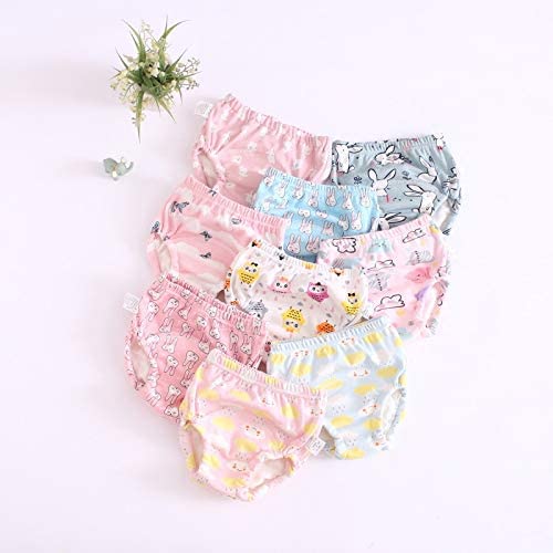 Cute Cloth Diapers Cover Baby Nappies Infant Washable Diapers Reusable Baby Training Pants Cotton Nappy Changing(PCK of 2)