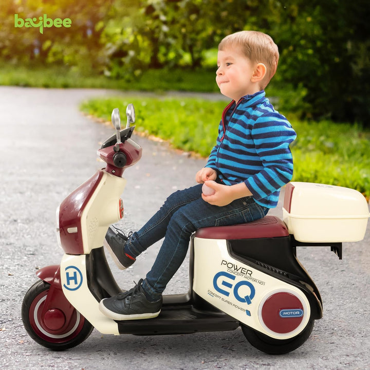 Battery Operated Bike for Kids Daft Ride on Toys Kids Bike Scooty with Light, Music & Storage | Baby Rechargeable Battery Bike | Electric Bike for Kids to 1 to 3 Years Boy Girl