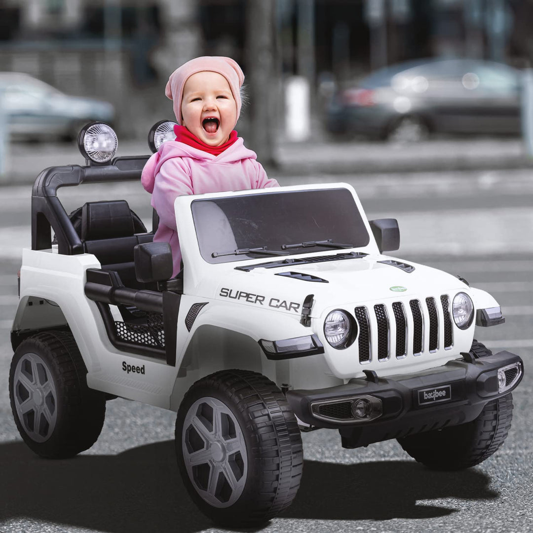 Robicun Battery Operated Car Jeep for Kids, Ride on Toy Kids Car