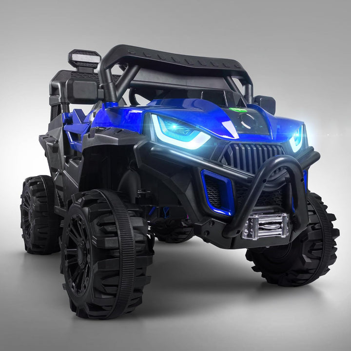 Roger Battery Operated Jeep for Kids with Remote Control, LED Light, Bluetooth & Music, Baby Electric Car Jeep, Rechargeable Car for Kids 3 to 8 Years