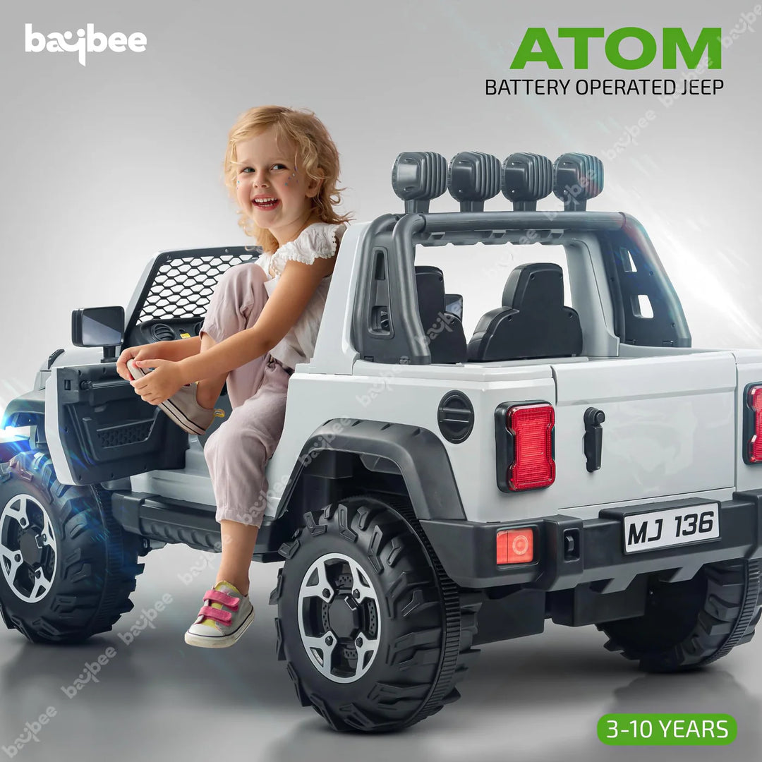 KIDZON Atom Rechargeable Battery Operated Jeep for Kids