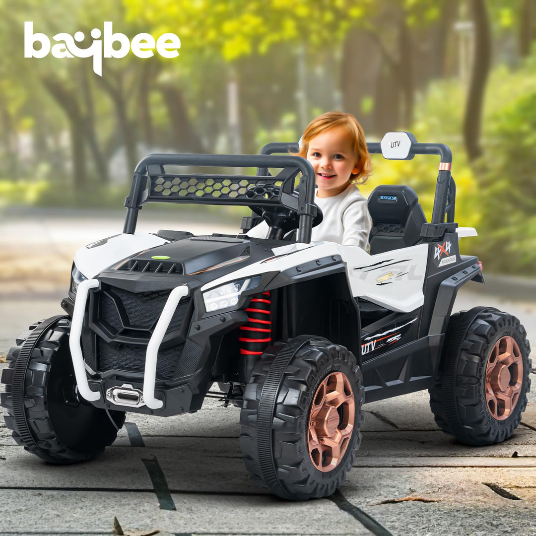 KIDZON Rumble Rechargeable Battery Operated Jeep for Kids, Ride on Toy Kids Cars with Light & Music | Baby Big Jeep Battery Car | Electric Jeep car for Kids to Drive 3 to 8 Years Boy Girl