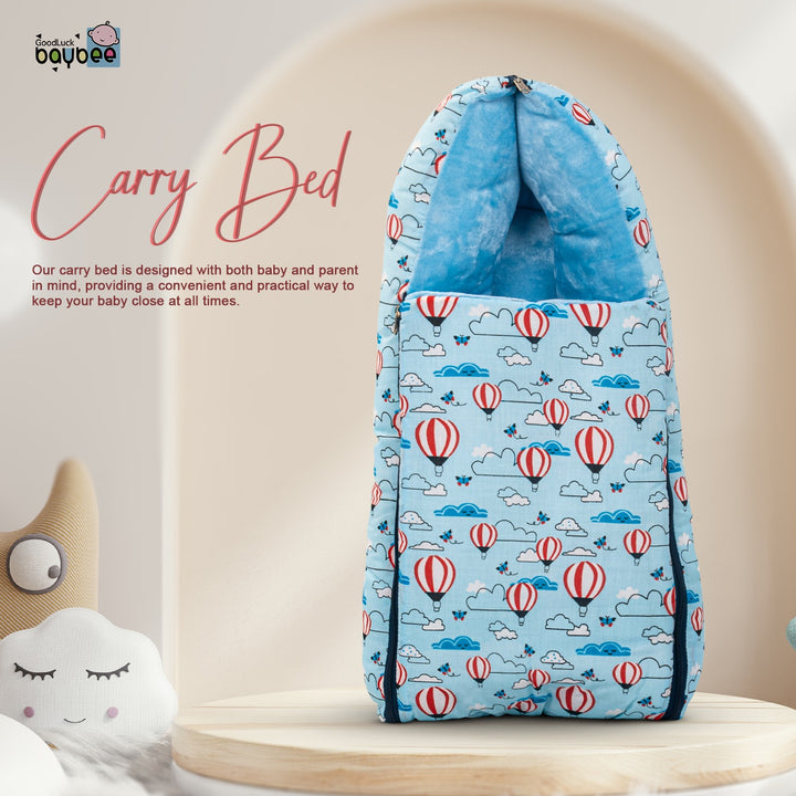 3 in 1 Velvet Cotton Baby Bed Cum Carry Bed, Printed Baby Sleeping Bag-Baby Bed-Infant Portable Bassinet-Nest for Co-Sleeping Baby Bedding for New Born 0-6 Months