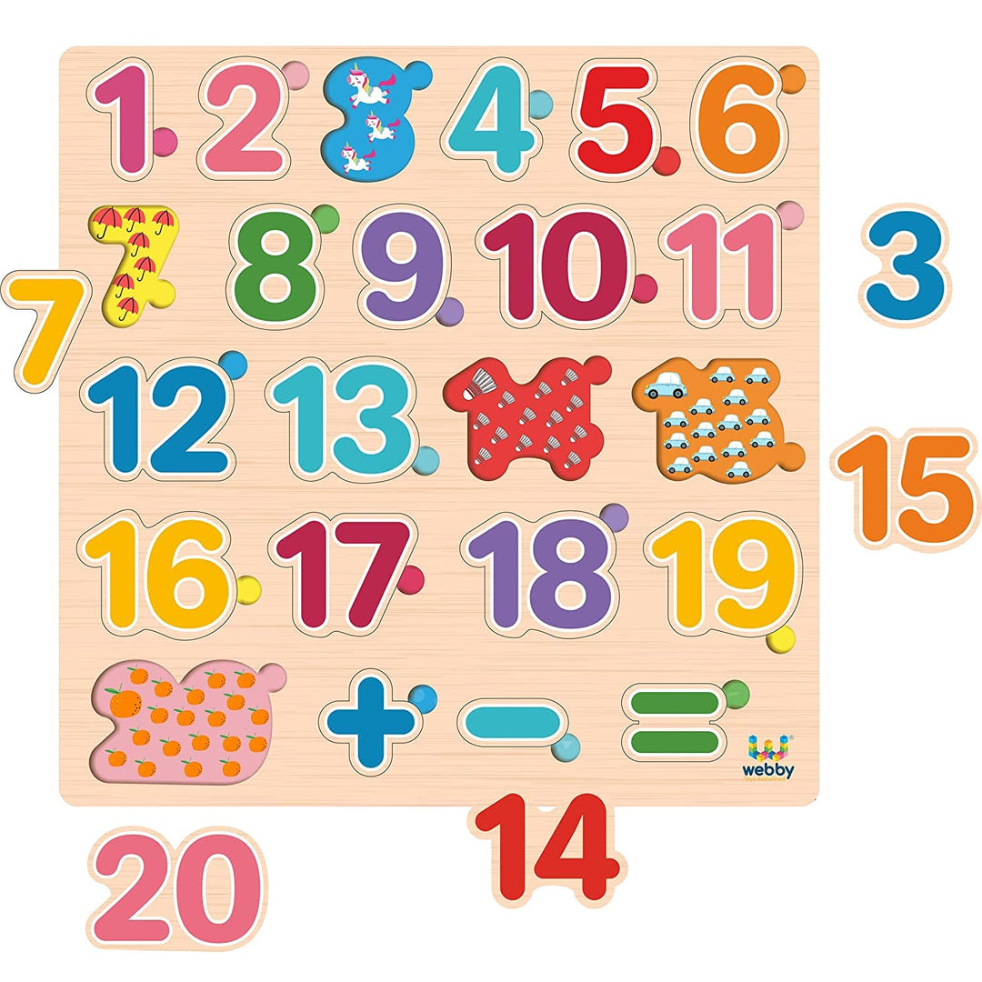 Webby Wooden Numbers Counting Montessori