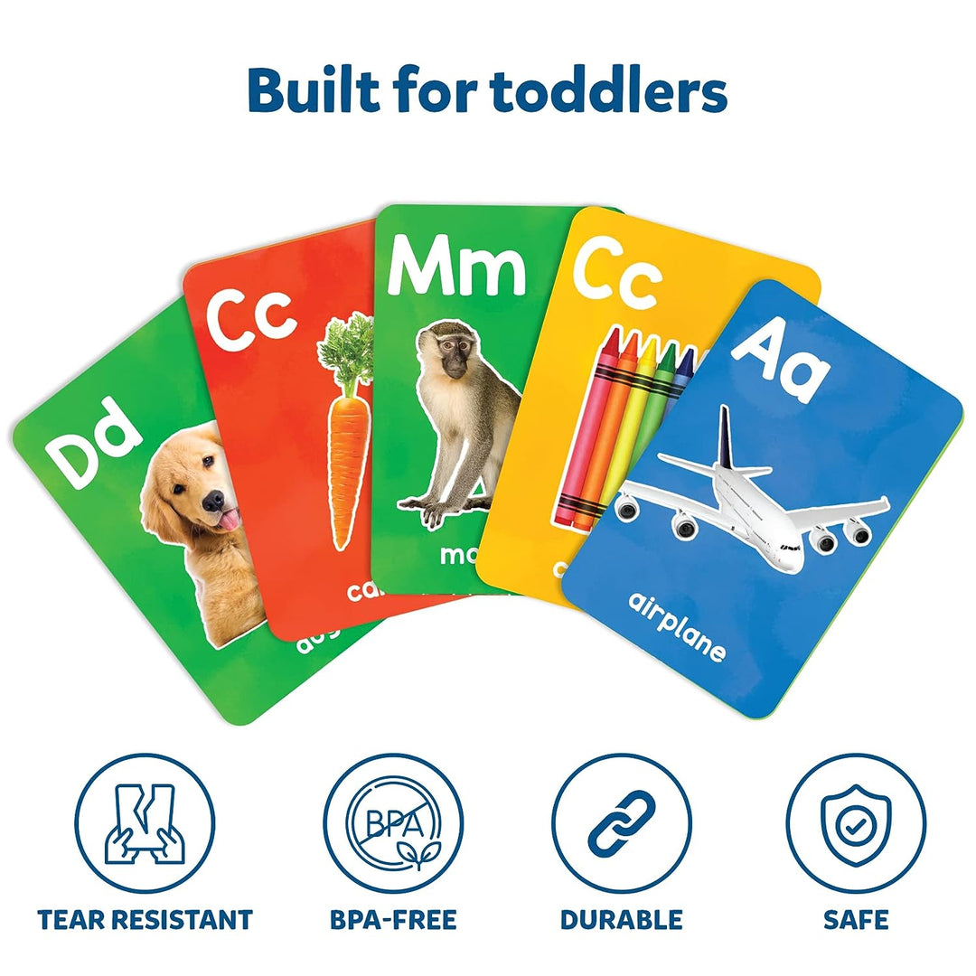 Skillmatics Thick Flash Cards for Toddlers - Letters & First 100 Words