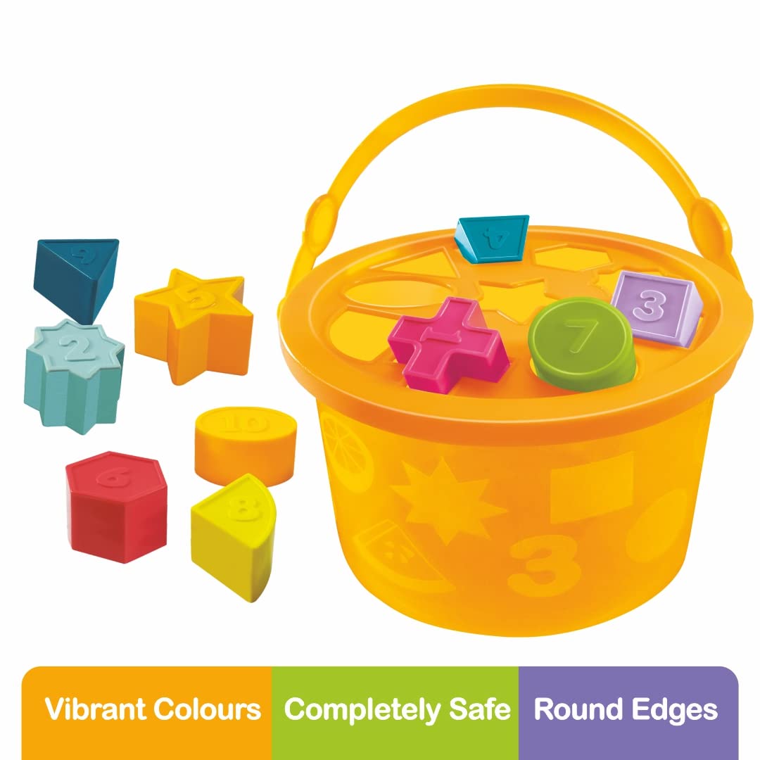 Toymate My Shape Sorter Basket A Pre School Toy with 10 Shapes & Colours