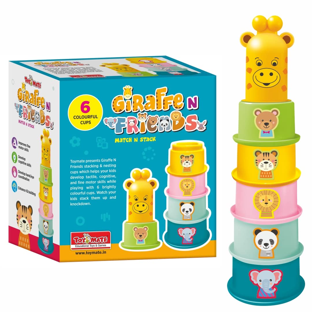 Toymate Stacking Cups with Shapes, Animals & Colors Recognition