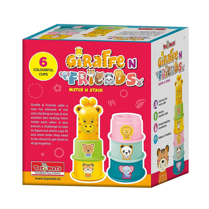 Toymate Stacking Cups with Shapes, Animals & Colors Recognition