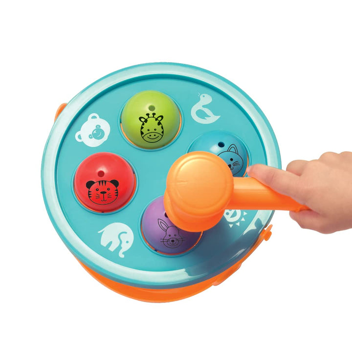 Toymate Hammering Fun - 4 Balls & 1 Basket Knock Pounding Fine Motor