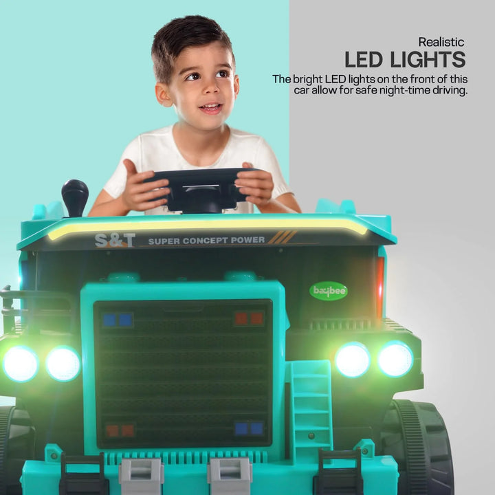 Wingman Kids Battery Operated Truck for Kids with LED Light & Music