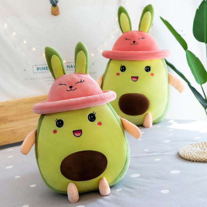 Cute Stuffed Plush Soft Huggable Avocado Fruit Soft Toy for Babies - 35 cm  (Green)