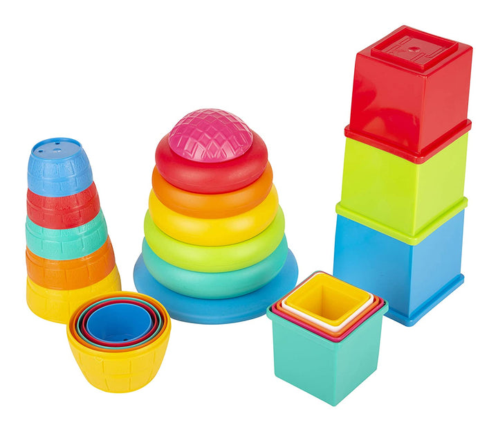 Stack N Nest Toy , Multicolour 3 in 1 Gift Set, Develops Motor Skills