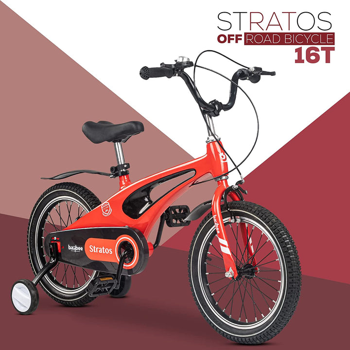 Stratos 16T Kids Cycle Bicycle | Magnesium Alloy Kids Bicycle Cycle with Training Wheels, Disc Brake, Chain Guard | Kids Baby Cycle Bike Bicycle | Baby Bicycle Cycle for Kids 3 to 7 Years