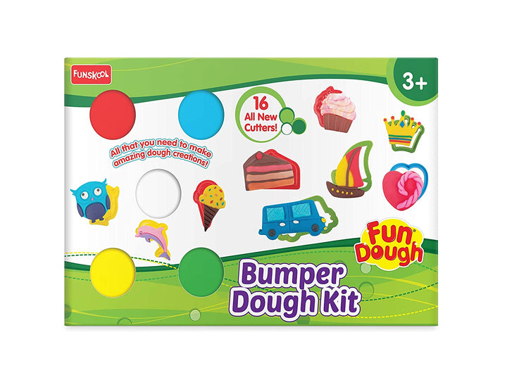 Bumper Dough Kit , Shaping and Sculpting , 3years + , Multi-Colour