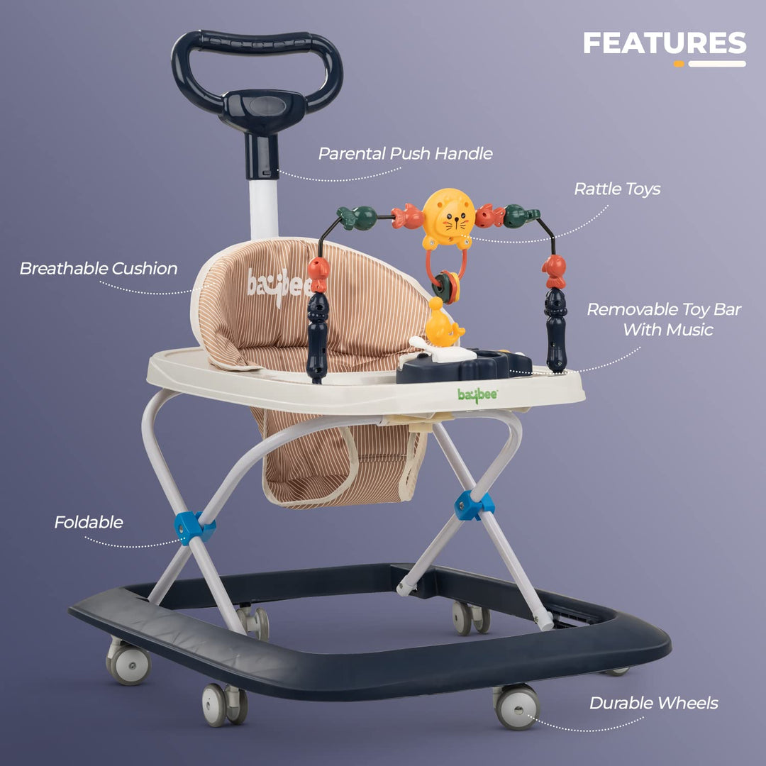 Nexus Baby Walker for Kids with Parental Push Handle & 2 Height Adjustable