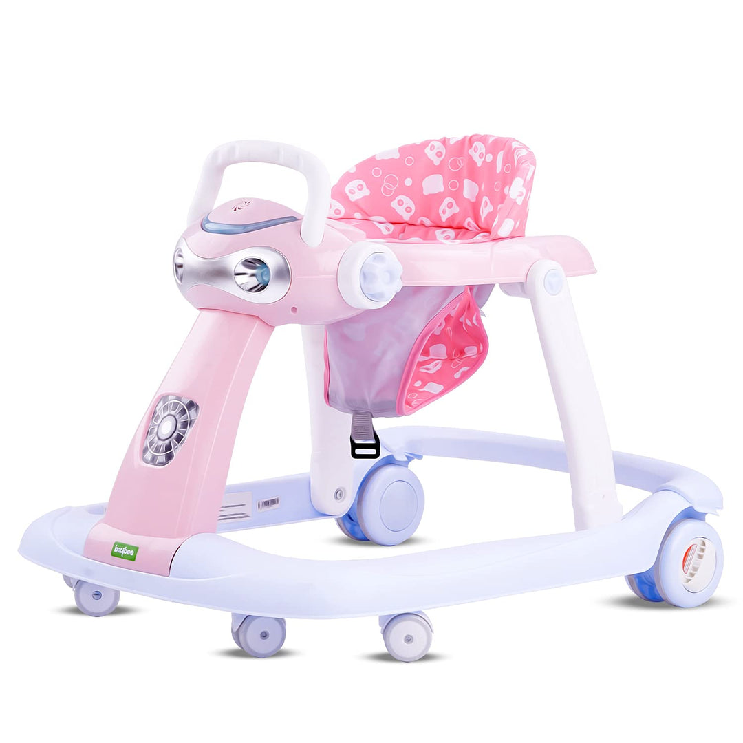 Lite 2 in1 Twist Baby Walker Round Kids Walker for Babies Cycle with Adjustable Height and Musical Toy Bar Rattles and Toys Ultra Soft Seat-Activity Walker for Kids Wheel 6-24 Months