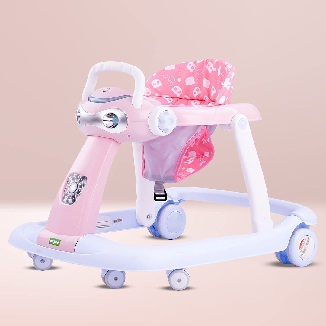 Lite 2 in1 Twist Baby Walker Round Kids Walker for Babies Cycle with Adjustable Height and Musical Toy Bar Rattles and Toys Ultra Soft Seat-Activity Walker for Kids Wheel 6-24 Months