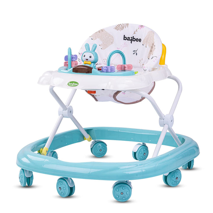 Bizzy Round Baby Walker for Kids 3 Position Adjustable Height & Rattle Toys