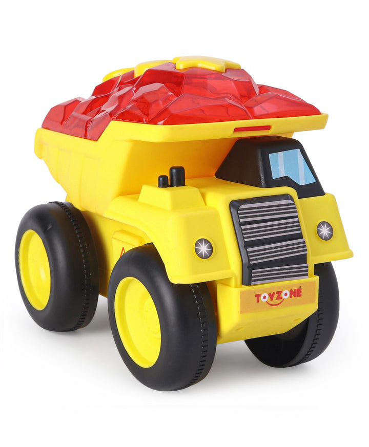 Toyzone King Dumper Truck Push and Go Friction Toy - Yellow