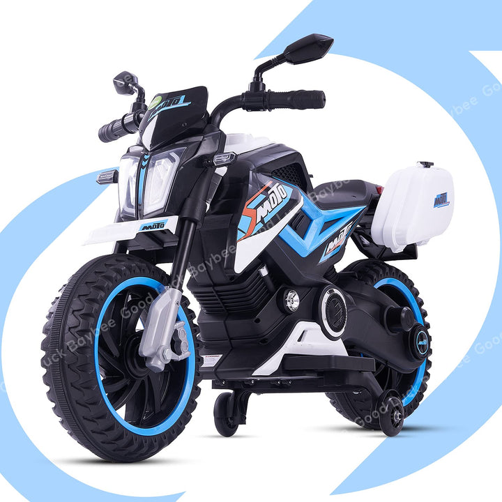 Moto Sports Electric Motor Bike 6V Rechargeable Battery Operated Ride on Bike Motorcycle for Boys & Girls 2-5 Years