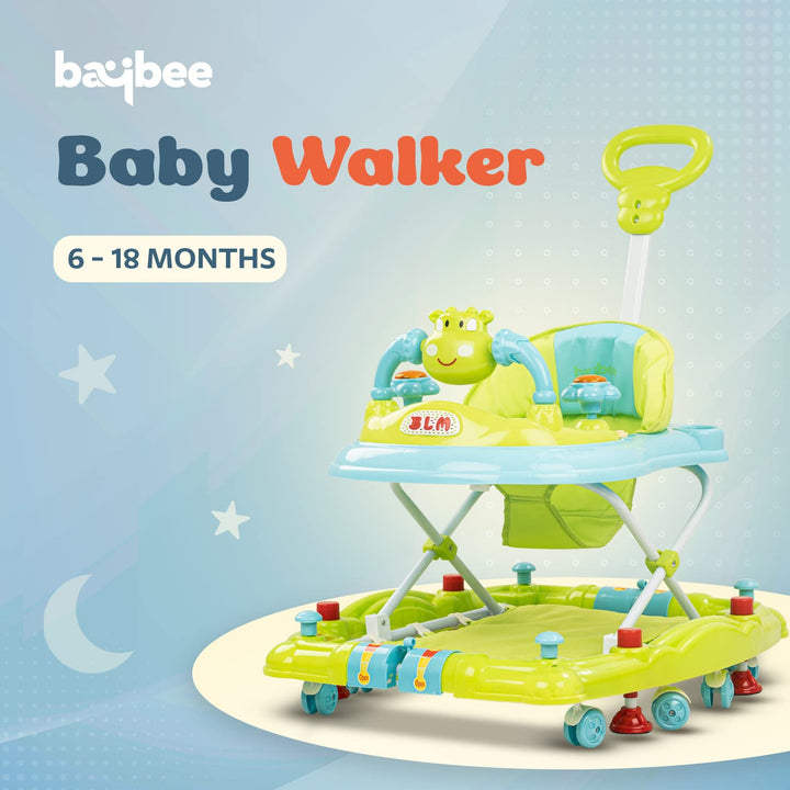 Froza Baby Walker for Kids, Walker with Rocker, Parental Handle & Stopper