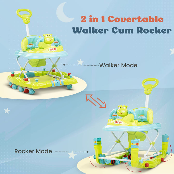 Froza Baby Walker for Kids, Walker with Rocker, Parental Handle & Stopper