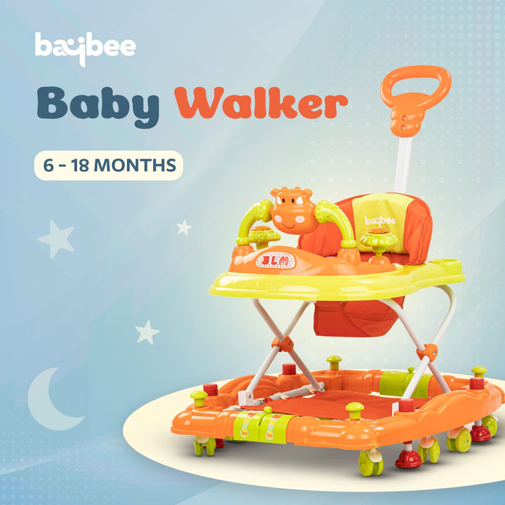 Froza Baby Walker for Kids, Walker with Rocker, Parental Handle & Stopper