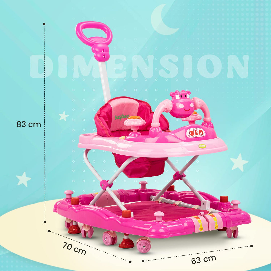 Froza Baby Walker for Kids, Walker with Rocker, Parental Handle & Stopper