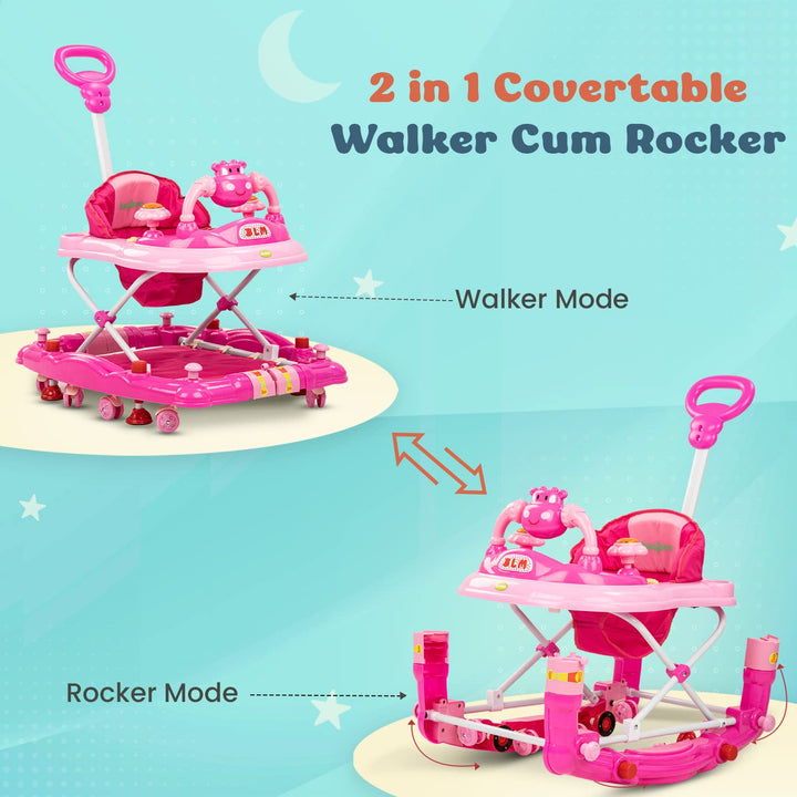 Froza Baby Walker for Kids, Walker with Rocker, Parental Handle & Stopper