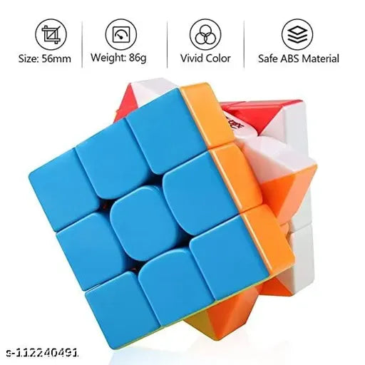 Premium Speed Cube 3x3x3 for Kids and Adults, Multicolor