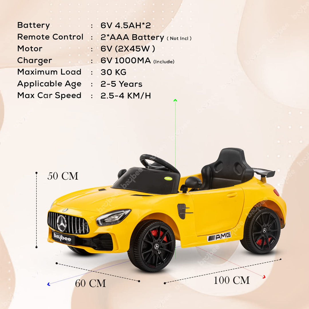 Spyder Baby Toy Car Rechargeable Battery Operated Ride-On Car for Kids Baby with 6V Motor, Children Sports Car , Baby Racing Car for Boys & Girls Toys Age 2 to 5 Years