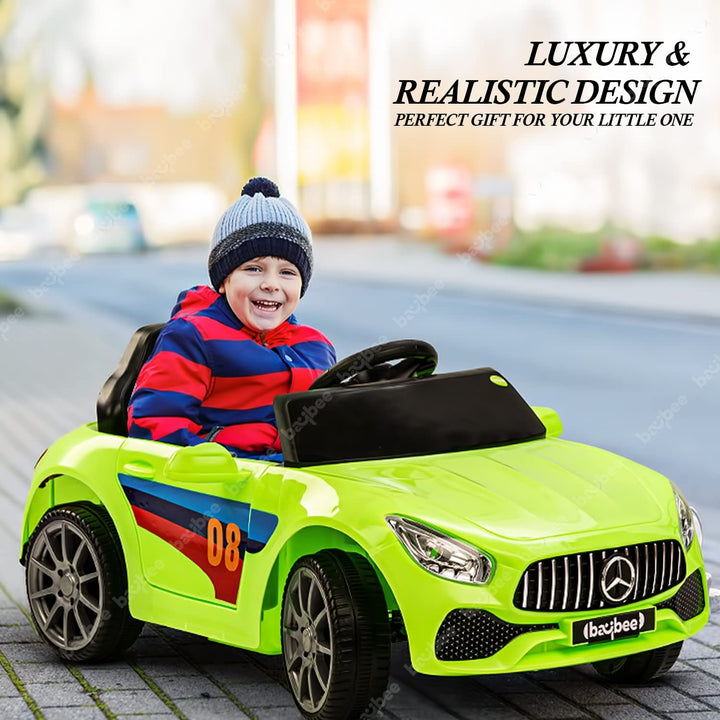 Electric Ride on Car for Kids with Rechargeable Battery,Music,Lights Baby Toy Car with R/C Jeep Racing Car| Battery Operated Ride on Motor Car for Kids