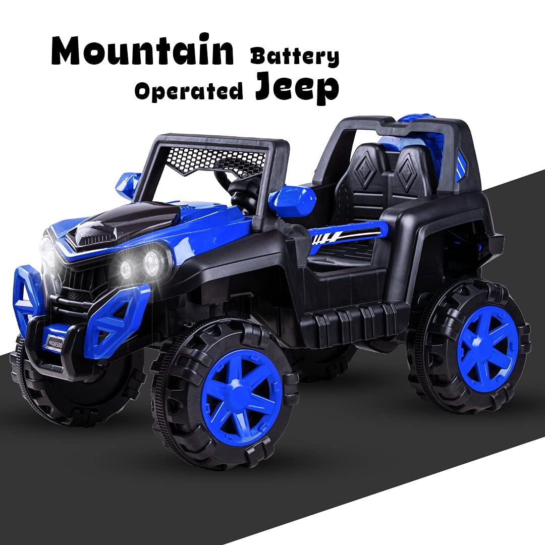 Dodge Baby/Kids Racing Car to Drive, Rechargeable 12V Battery Operated Ride-On Car for Kids with Music Player, Lights Kids Electric RC Jeep Car for Boys & Girls 2-6 Years