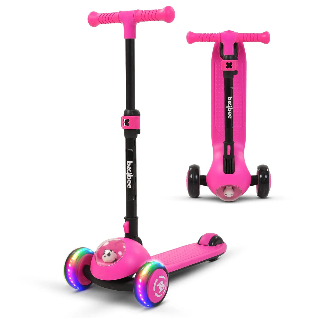 Panda Skate Scooter for Kids, 3 Wheel Smart Kids Scooter with Foldable & Height Adjustable Scooter for Kids 3 to 10 Years