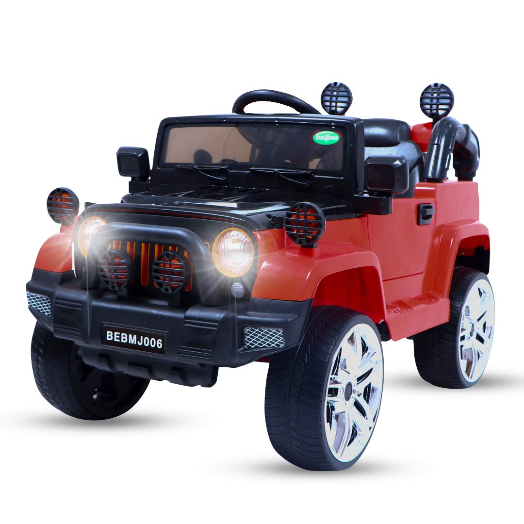 Rechargeable Battery Operated Rubber EVA Wheels Ride on car with Remote Control for Boy's and Girl's 2 - 5 Years